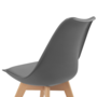 Voir la diapositive 5 : ID MARKET Lot de 4 chaises scandinaves SARA mix color gris foncé, gris clair, blanc et jaune