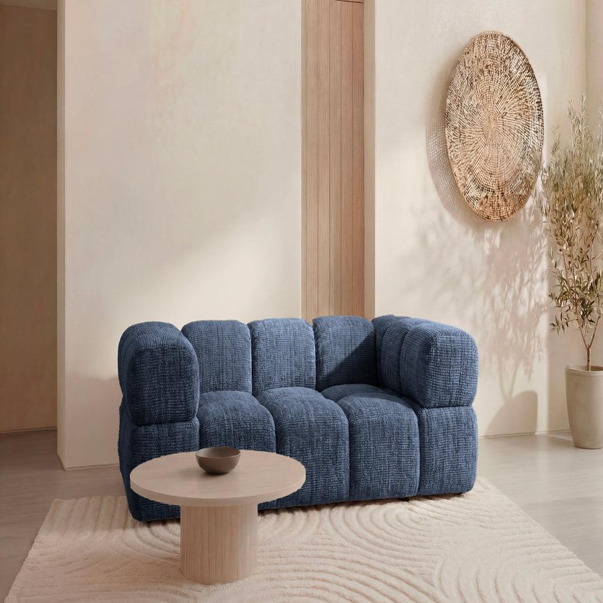Voir la diapositive 2 : CASANOVA PARIS Gustave - canapé droit tissu chenille 2 places