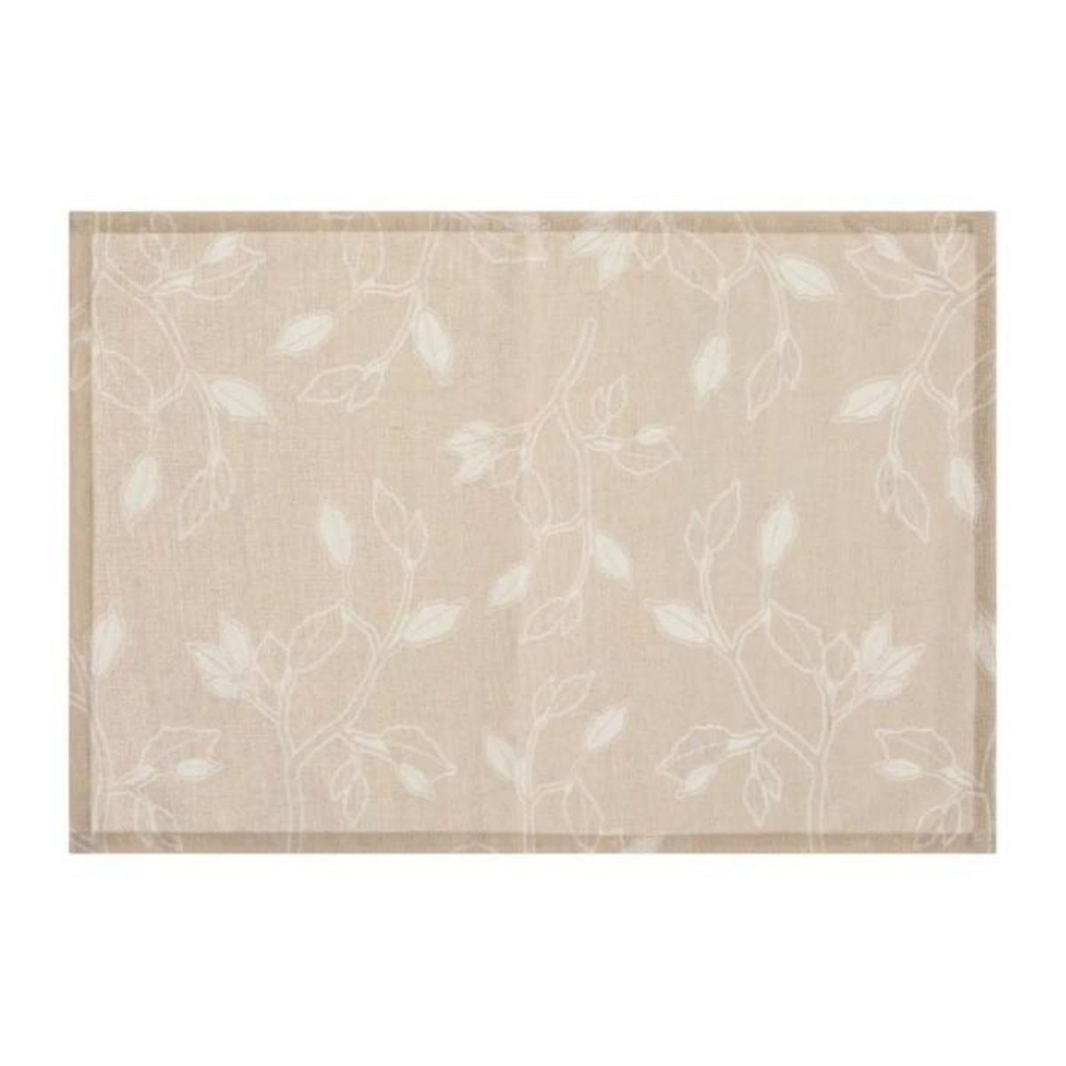 SECRET DE GOURMET Set de Table Design  Fleurs  30x45cm Beige