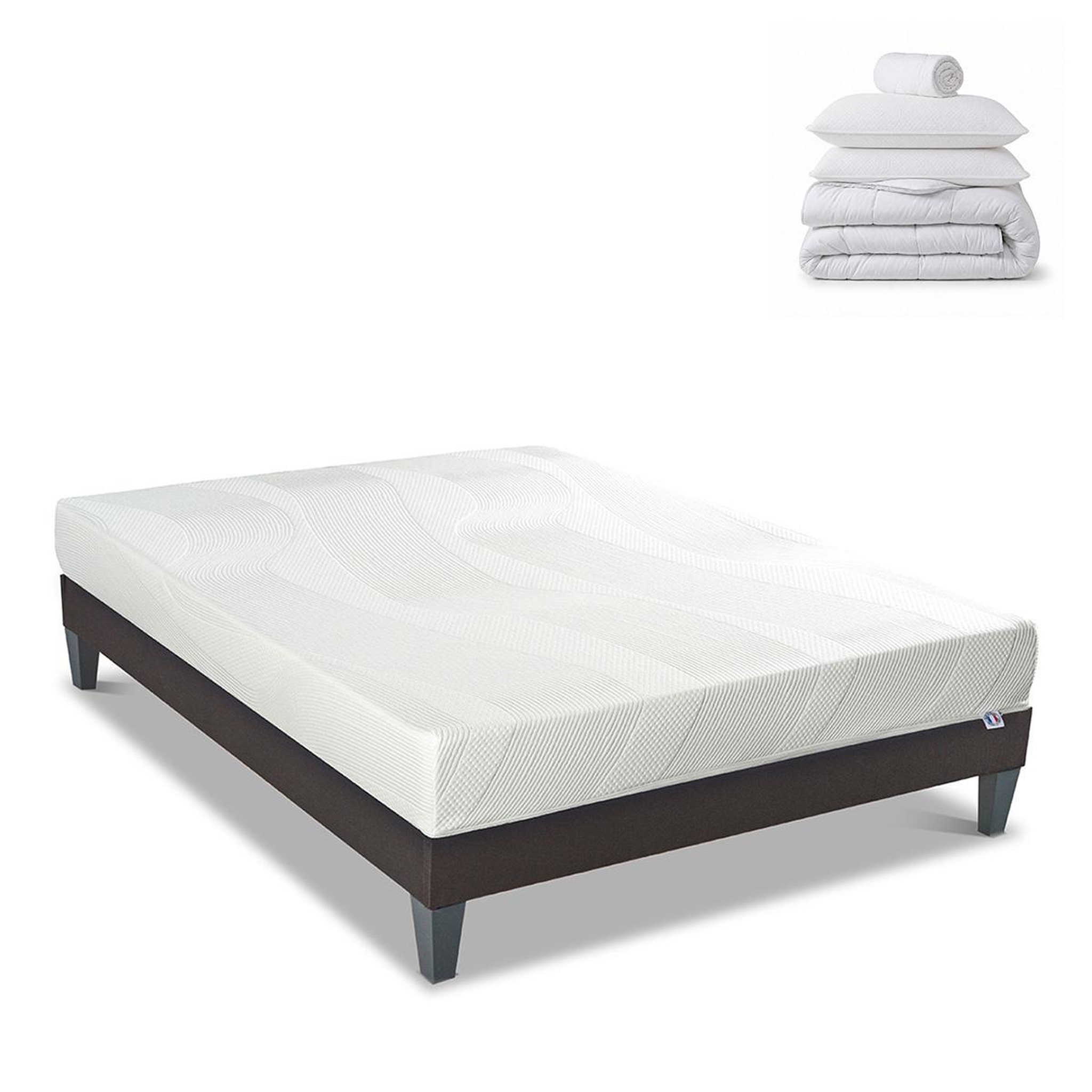 Voir la diapositive 4 : BELLECOUR Bellecour literie | pack prêt à dormir paris | matelas mémoire de forme + sommier + accessoires