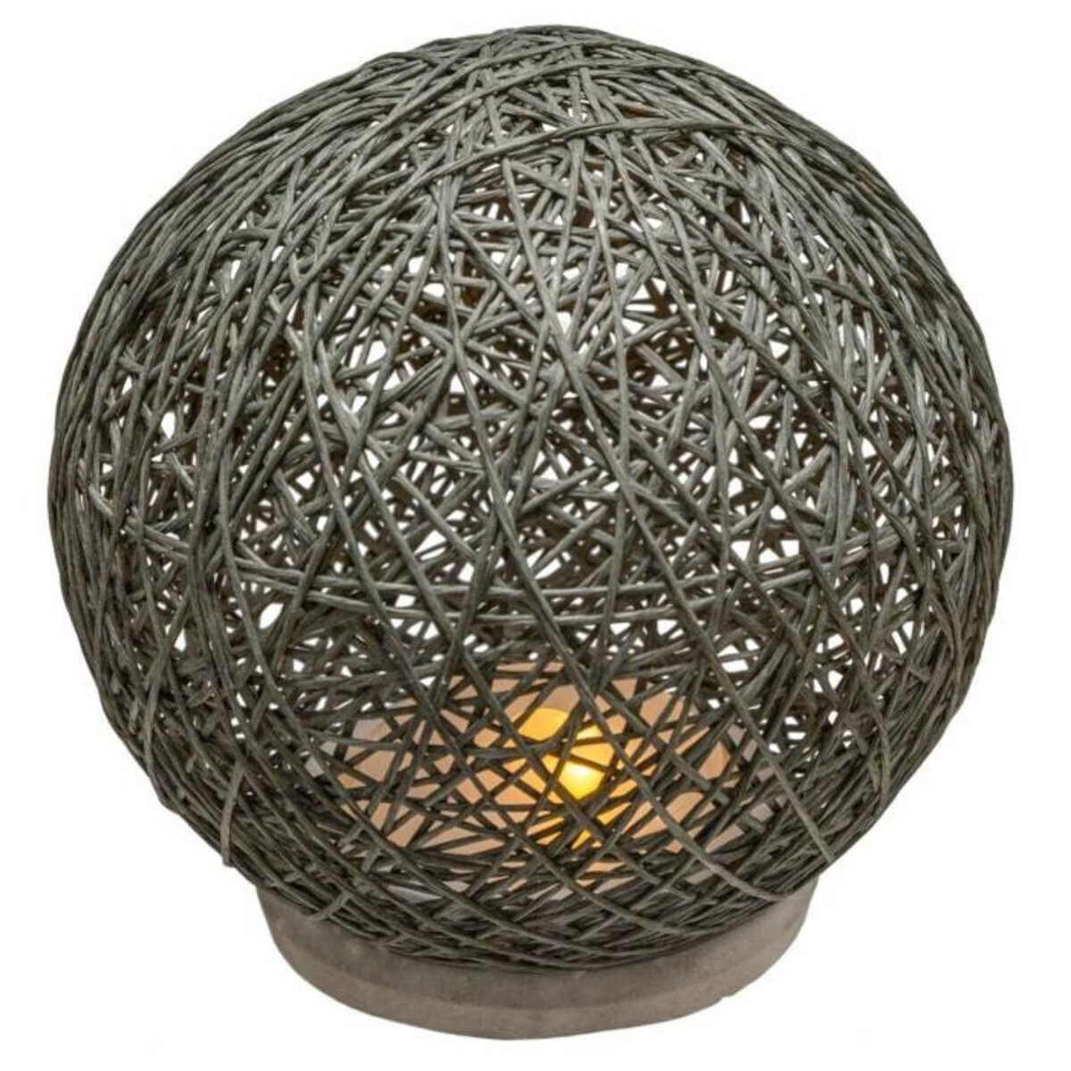 ATMOSPHERA Lampe à Poser Papier  Boule  20cm Gris