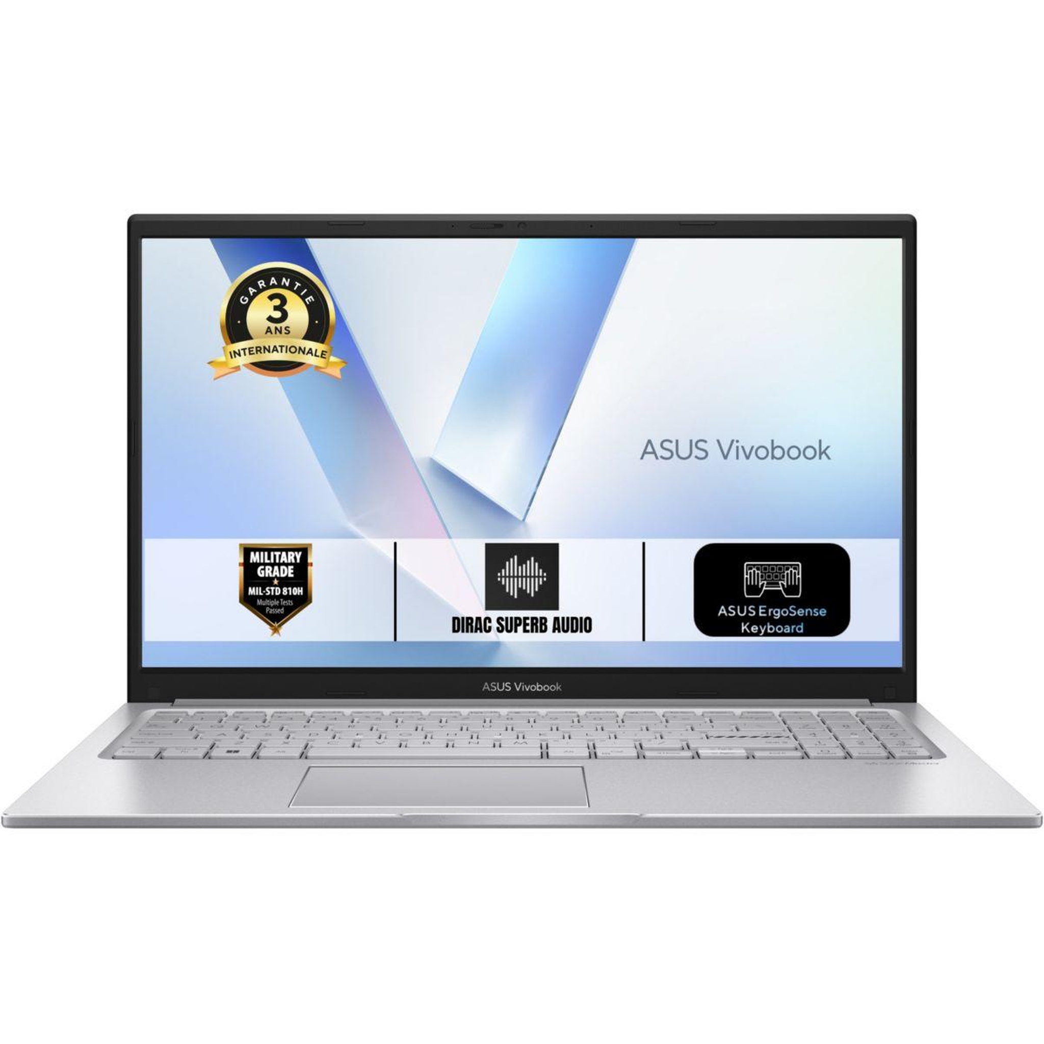 Voir la diapositive 1 : ASUS Ordinateur portable x1504va-bq3627w 15  intel core 5 120u 16 go ram ssd 512 go