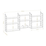 Habitat et Jardin Bibliothèque en bois  Laba  - 216 x 20 x 85 cm - Chêne