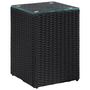 Voir la diapositive 3 : VIDAXL Tables d'appoint 3 pcs et dessus en verre Noir Resine tressee