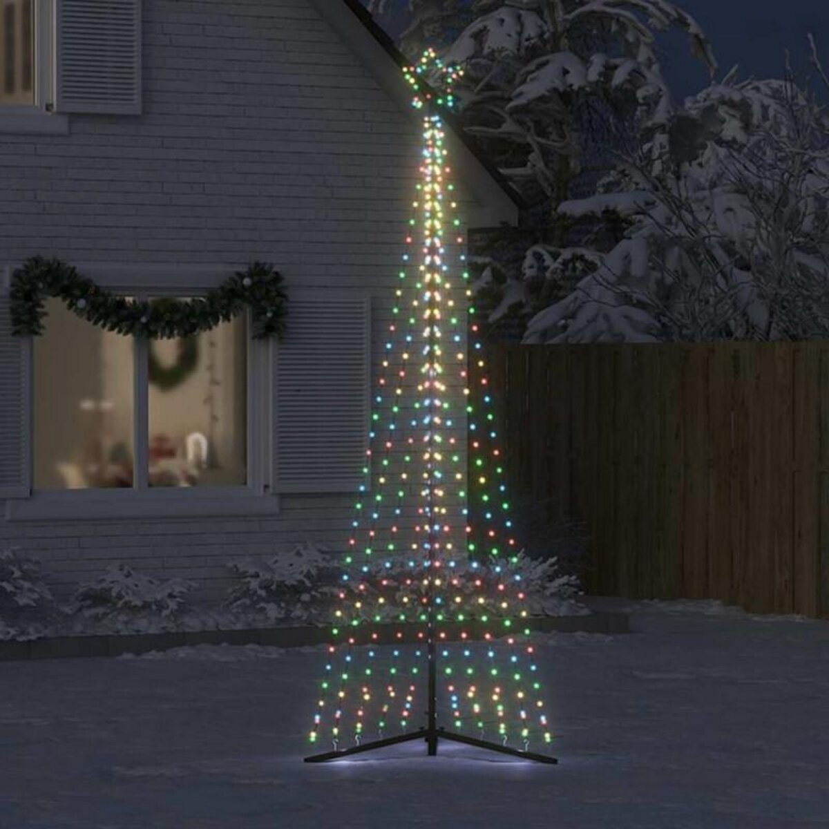 VIDAXL Guirlande de sapin de Noël 495 LED colorées 300,5 cm
