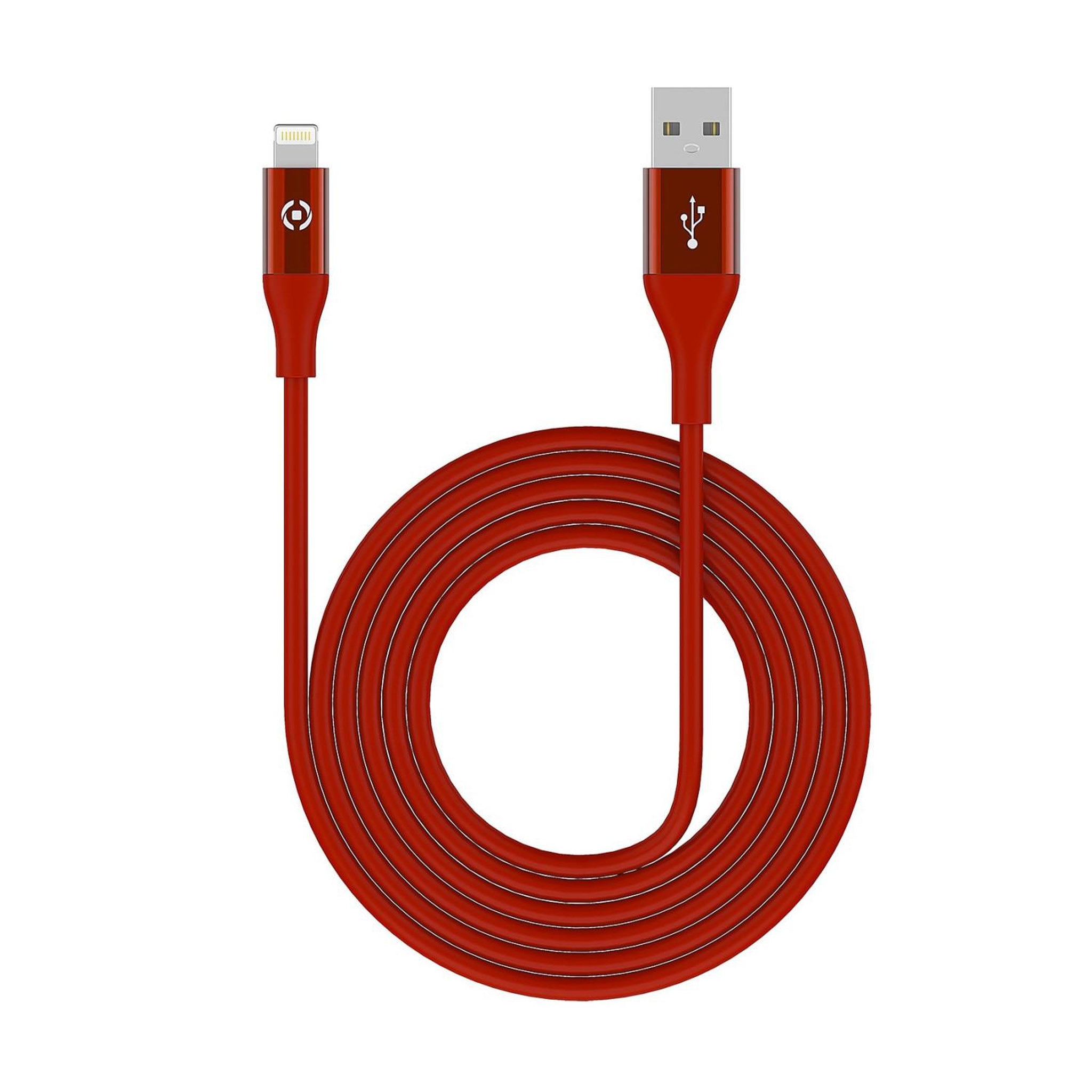 Voir la diapositive 3 : CELLY Celly USBLIGHTCOL3MRD câble Lightning 3 m Rouge