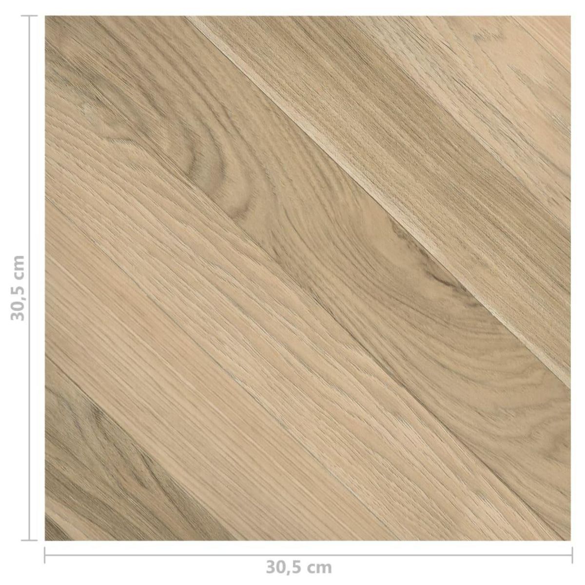 VIDAXL Dalles de plancher autoadhesives 20 pcs PVC 1,86 m² marron raye