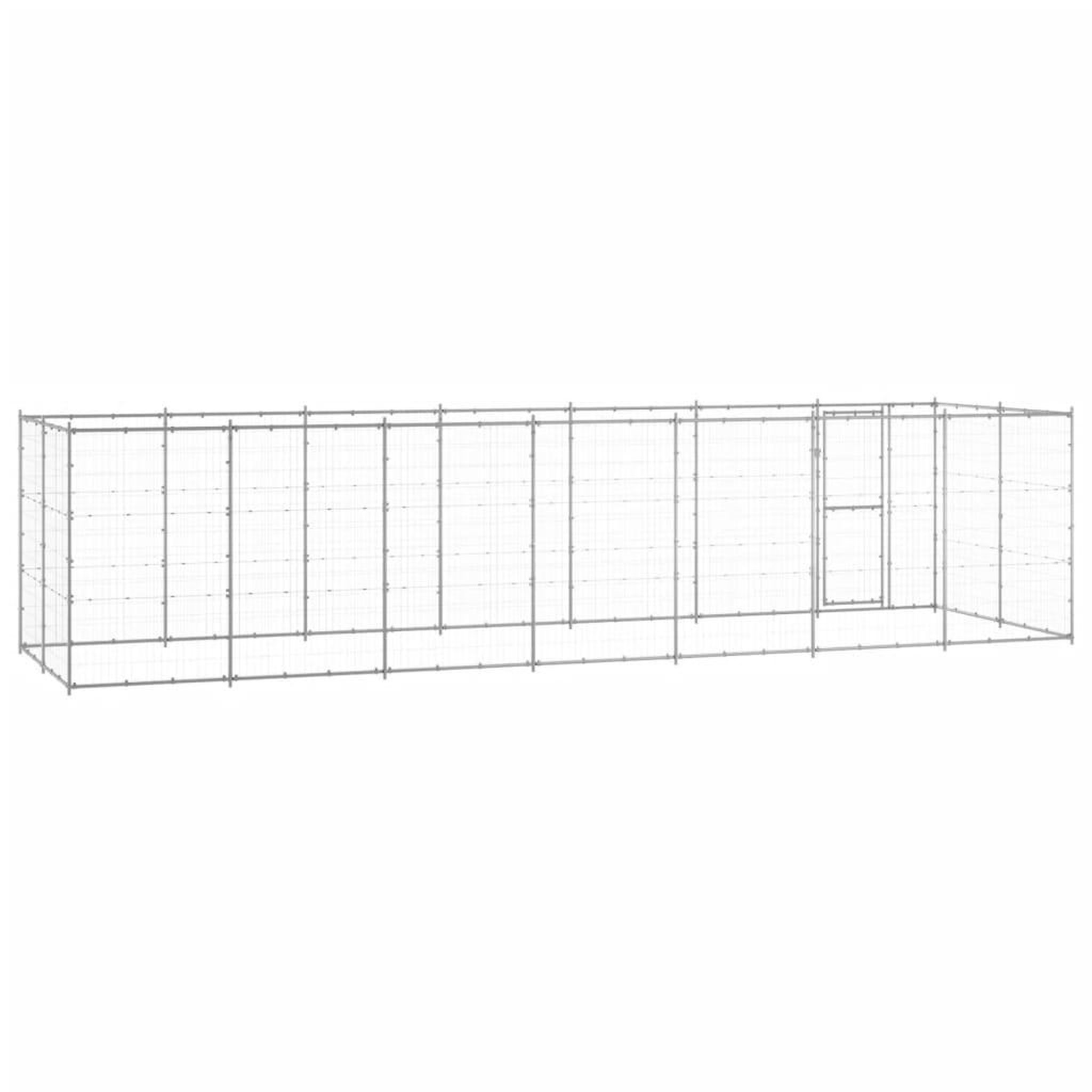 Voir la diapositive 4 : VIDAXL Chenil exterieur Acier galvanise 16,94 m²