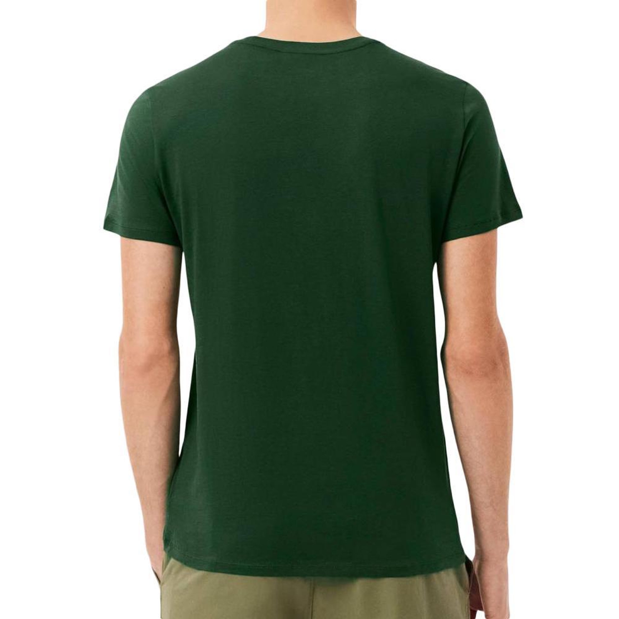 Voir la diapositive 4 : Lacoste T-shirt vert foncé homme lacoste pima