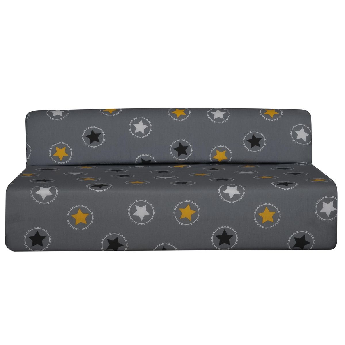 Chauffeuse 2 places STAR tissu gris étoiles