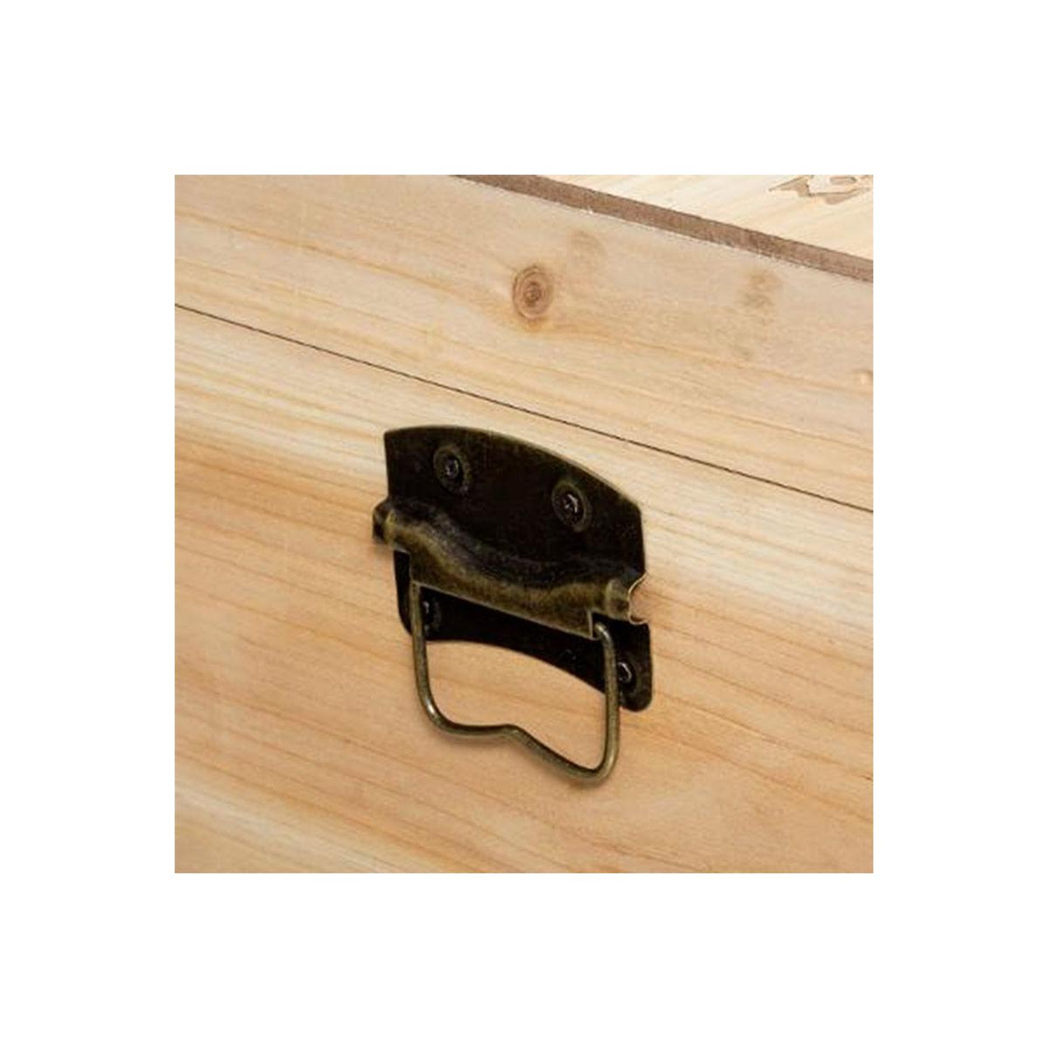 Voir la diapositive 6 : ATMOSPHERA Lot de 4 malles en bois  hacienda  58cm naturel