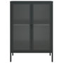 Voir la diapositive 6 : VIDAXL Buffet noir 75x35x105 cm verre et acier