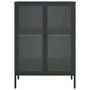 Voir la diapositive 6 : VIDAXL Buffet noir 75x35x105 cm verre et acier