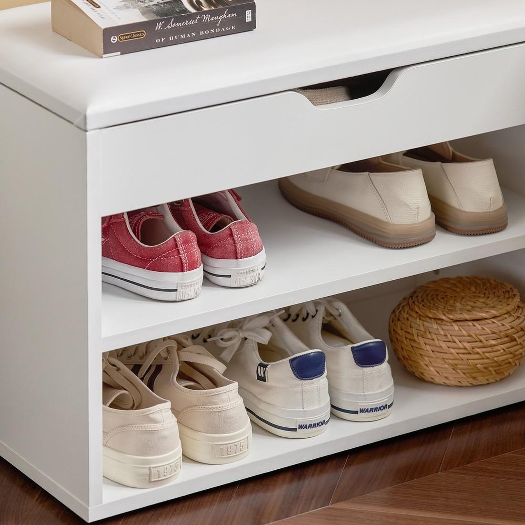 Voir la diapositive 6 : SOBUY SoBuy - Banc de rangement à chaussures avec une porte - Moderne - FSR25