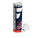 BABOLAT Tube de 6 Volants Babolat Nylon. Coloris disponibles : Blanc