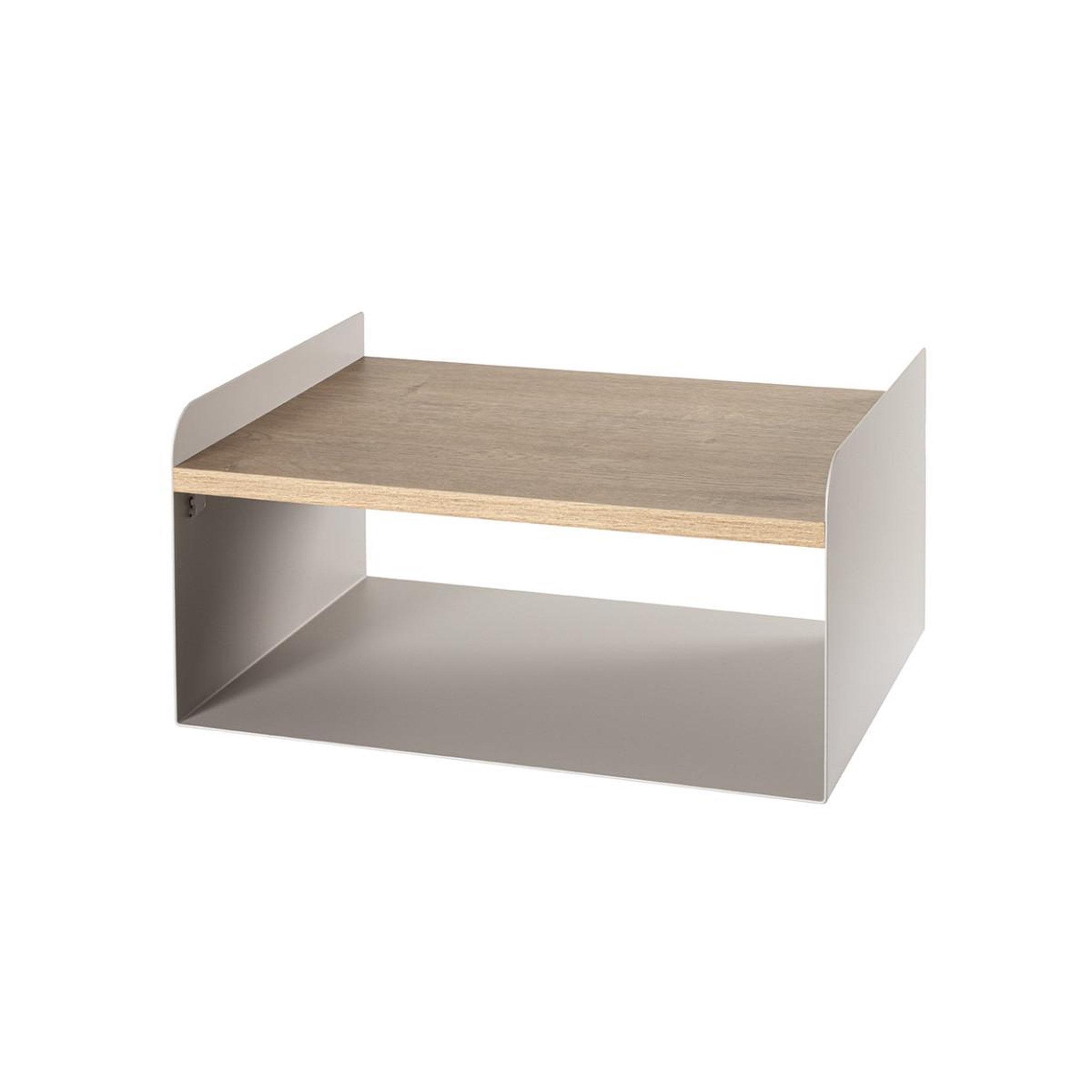 Voir la diapositive 3 : Paris Prix Étagère murale 2 niveaux  korfu  40cm gris & chêne