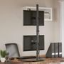 Voir la diapositive 3 : VIDAXL Support de moniteur double noir acier VESA 75 100 mm