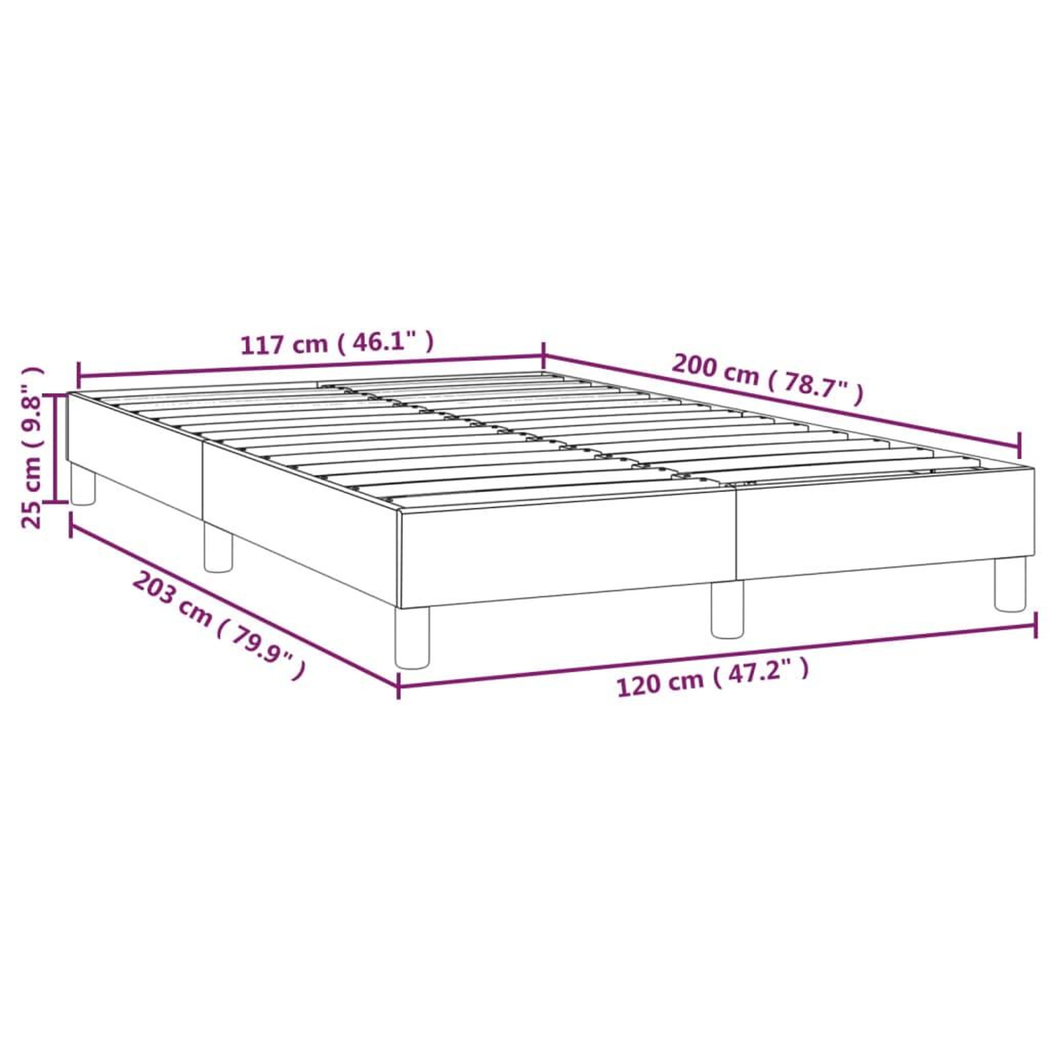 Voir la diapositive 6 : VIDAXL Cadre de lit sans matelas creme 120x200 cm tissu