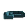 Voir la diapositive 6 : LISA DESIGN Rune - canapé d'angle - avec pouf d'appoint - 4 places - style scandinave - gauche