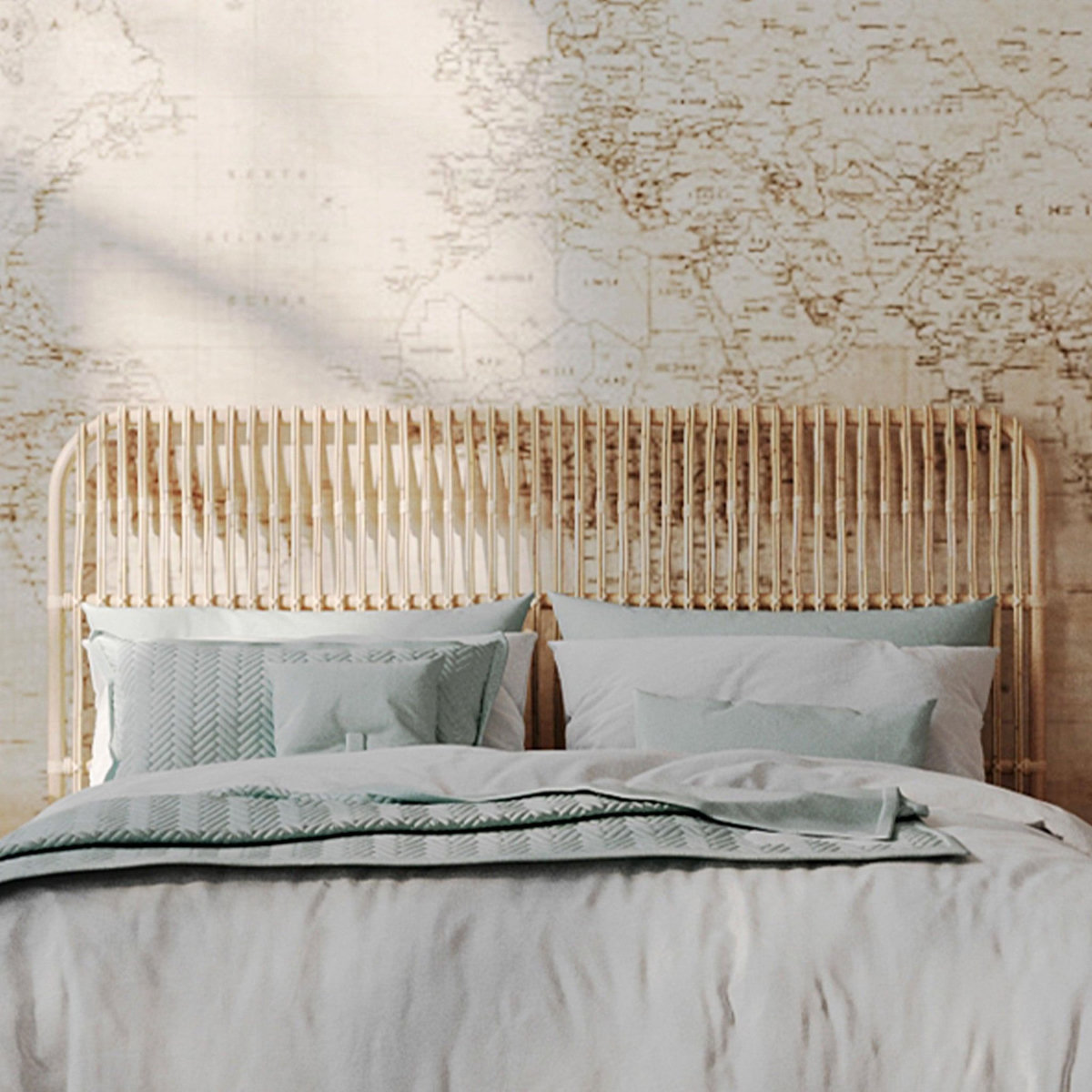 Rendez vous déco Tête de lit en rotin naturel 140 cm-Morphée