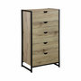 Voir la diapositive 1 : SWEEEK Commode. Loft. chiffonnier avec 5 tiroirs L 60 cm x l 40 cm x H 110 cm