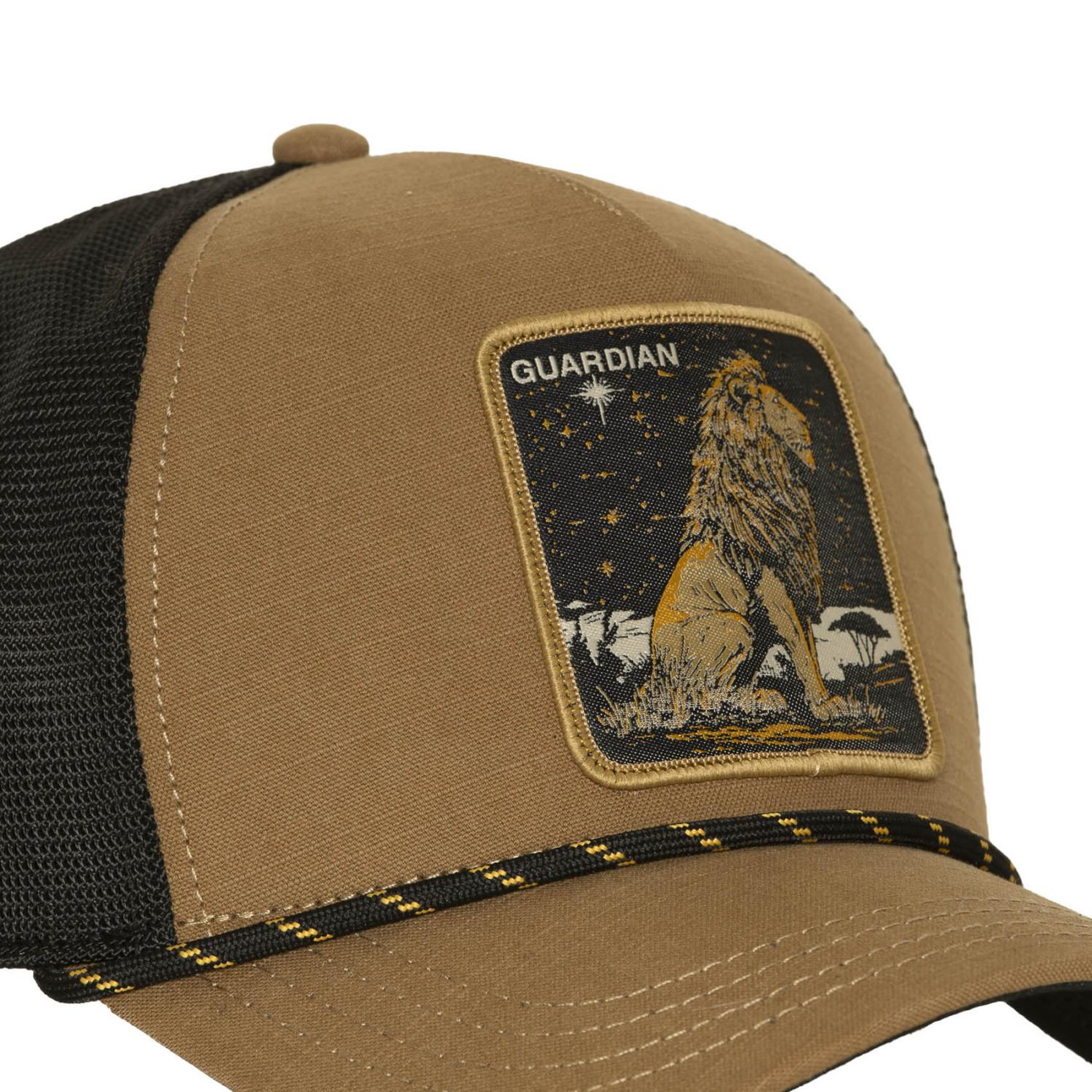 Voir la diapositive 3 : CAPSLAB Casquette trucker premium avec filet et patch lion