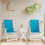 VIDAXL Coussins de chaise de jardin a dossier haut lot de 2 bleu tissu