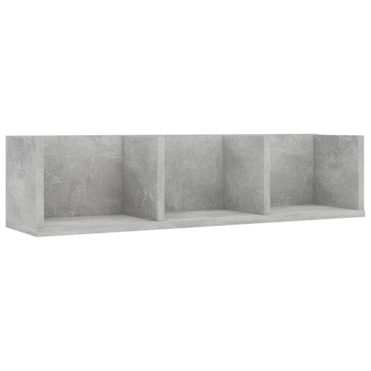 VIDAXL Etagere murale a CD Gris beton 75x18x18 cm Bois d'ingenierie