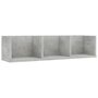 Voir la diapositive 2 : VIDAXL Etagere murale a CD Gris beton 75x18x18 cm Bois d'ingenierie