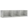 Voir la diapositive 2 : VIDAXL Etagere murale a CD Gris beton 75x18x18 cm Bois d'ingenierie