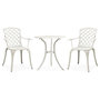 Voir la diapositive 1 : VIDAXL Ensemble de bistro 3 pcs Aluminium coule Blanc