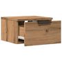 Voir la diapositive 5 : VIDAXL Table de chevet murale chene artisanal 34x30x20 cm