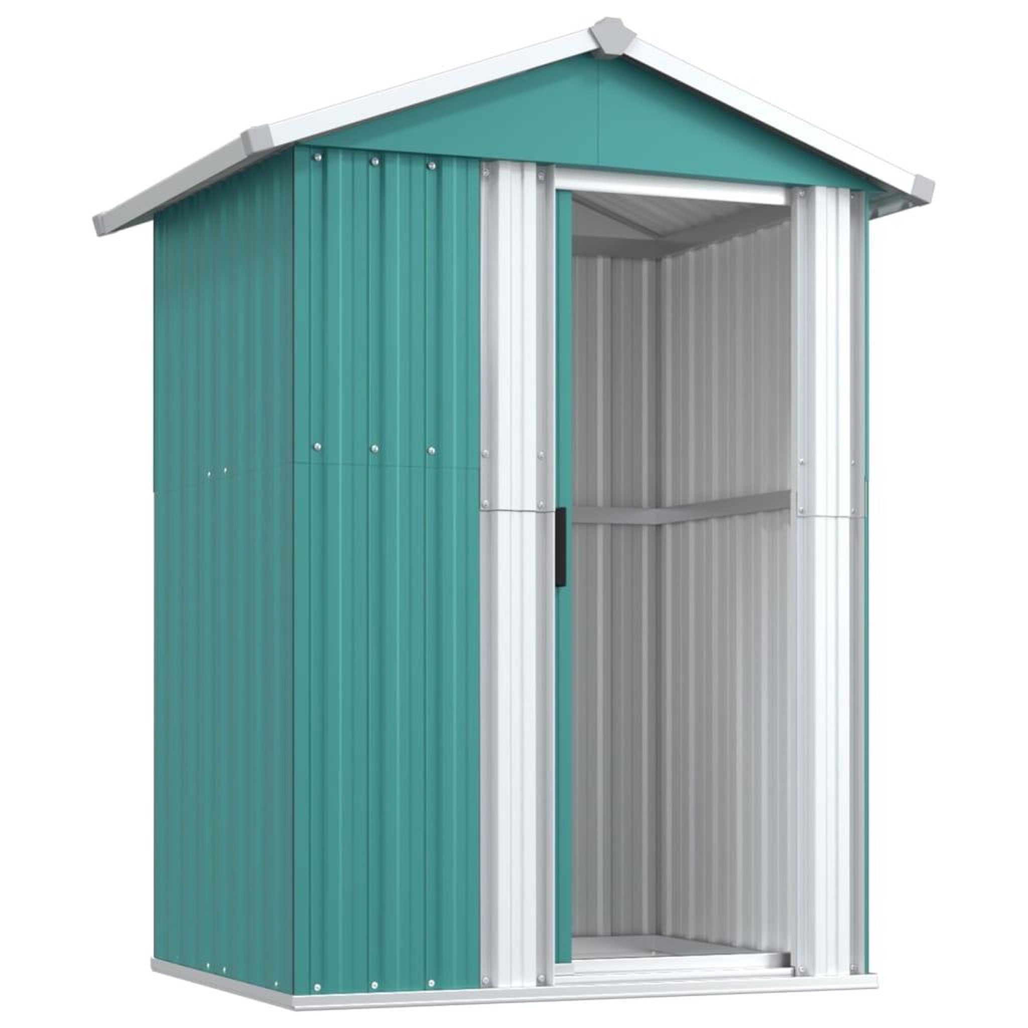 Voir la diapositive 4 : VIDAXL Abri de jardin Vert 126x97,5x177 cm Acier galvanise