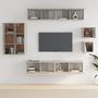 Voir la diapositive 3 : VIDAXL Ensemble de meubles TV 8 pcs Gris beton Bois d'ingenierie