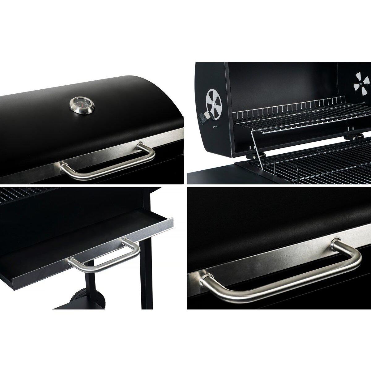 Habitat et Jardin Barbecue charbon de bois  Bizon  - 119 x 50 x 101 cm - Noir