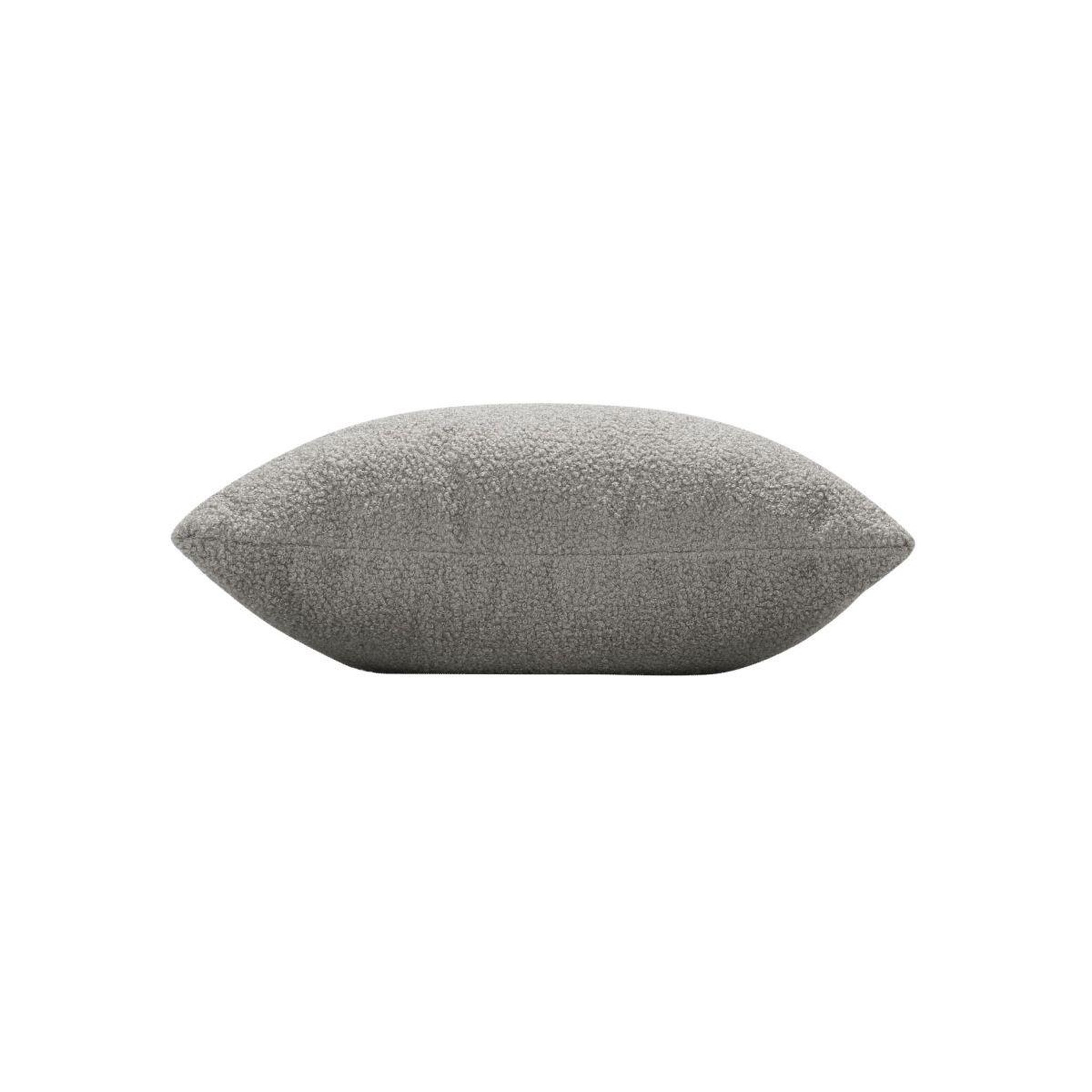 Voir la diapositive 2 : Douceur d'Intérieur Coussin déco bouclette  wooly  45x45cm gris