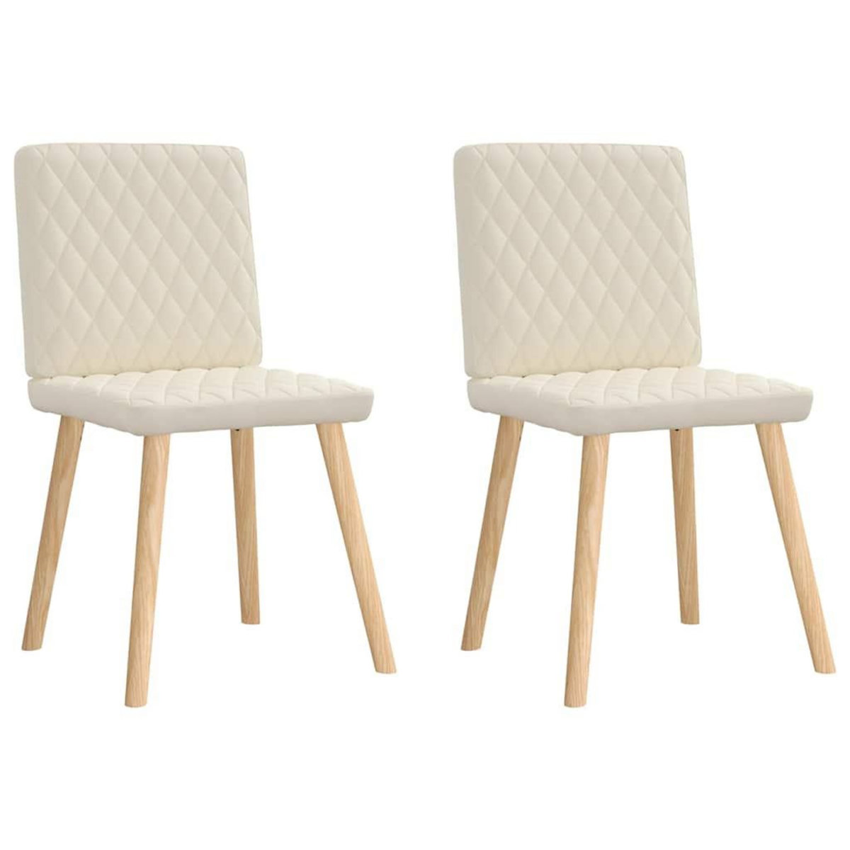 VIDAXL Chaises a manger lot de 2 Lin