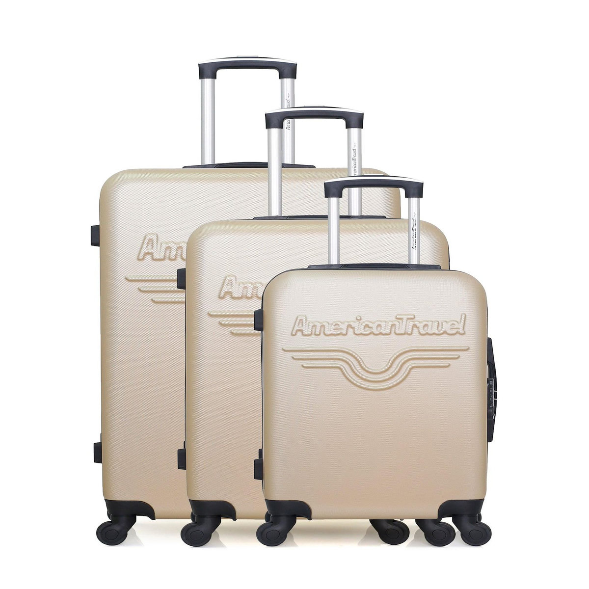 AMERICAN TRAVEL AMERICAN TRAVEL - Set de 3 Valises CHELSEA 75 cm 4 Roues
