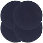 Voir la diapositive 1 : VIDAXL Napperons 4 pcs Bleu marine Plain 38 cm Rond Coton