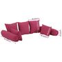 Voir la diapositive 6 : VIDAXL Ensemble d'oreillers decoratifs lot de 7 Rose Tissu