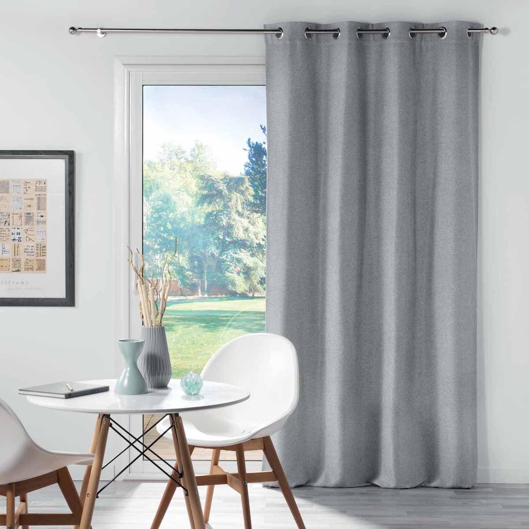 Voir la diapositive 3 : Douceur d'Intérieur Rideau occultant  chinea  135x240cm gris
