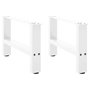 Voir la diapositive 2 : VIDAXL Pieds de table basse blanc 2 pcs 50x(30-31) cm acier