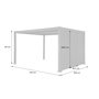 Voir la diapositive 4 : SWEEEK Pergola bioclimatique aluminium et acier 4x3m + 3 persiennes 100cm à lames orientables anthracite Palace