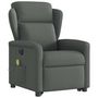 Voir la diapositive 4 : VIDAXL Fauteuil inclinable de massage electrique Gris fonce Tissu