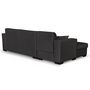 Voir la diapositive 6 : Canapé d'angle gauche convertible  4 places avec coffre tissu CARIBEA