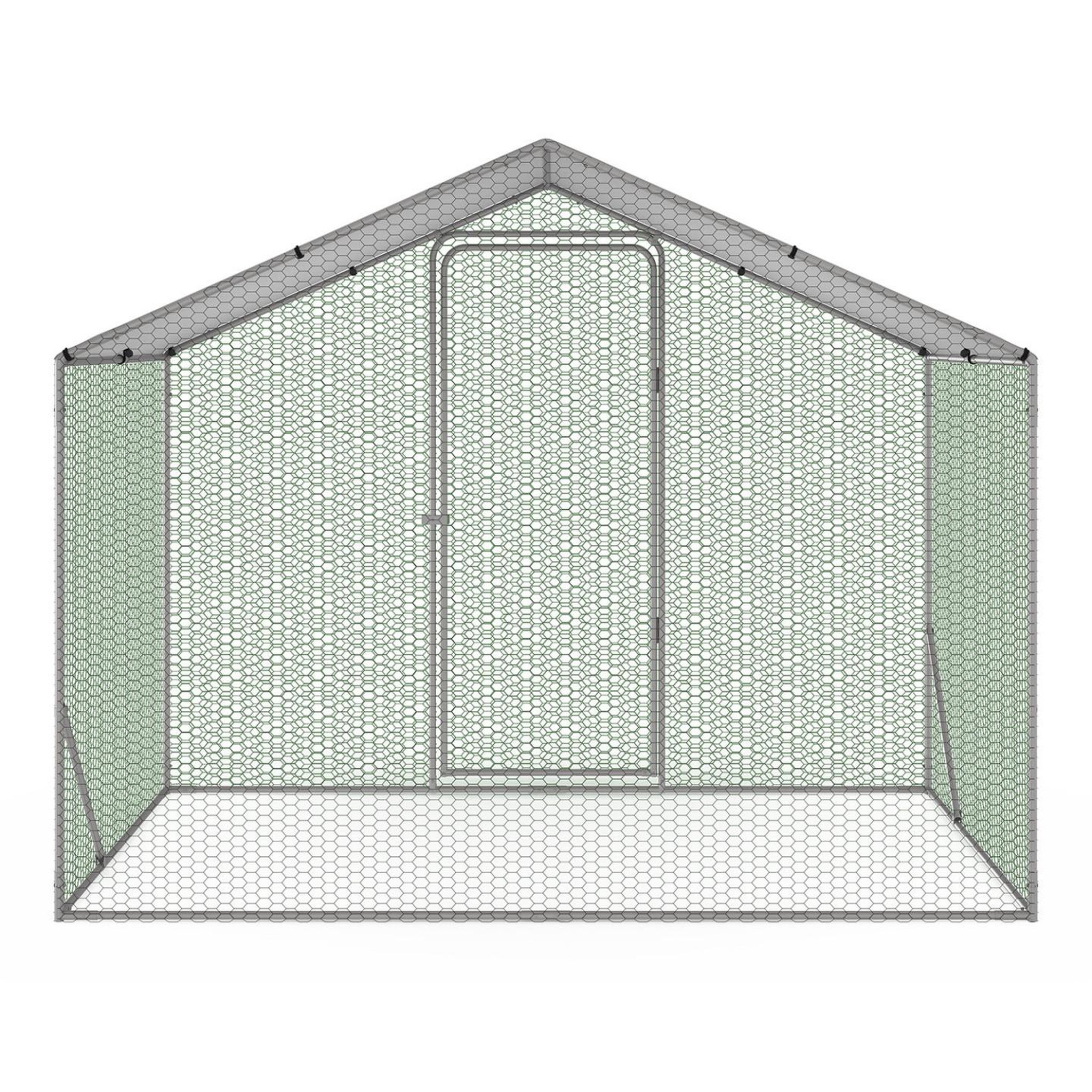 Voir la diapositive 5 : ID MARKET Enclos poulailler 3 m² parc grillagé 2,20x1,4 m acier galvanisé