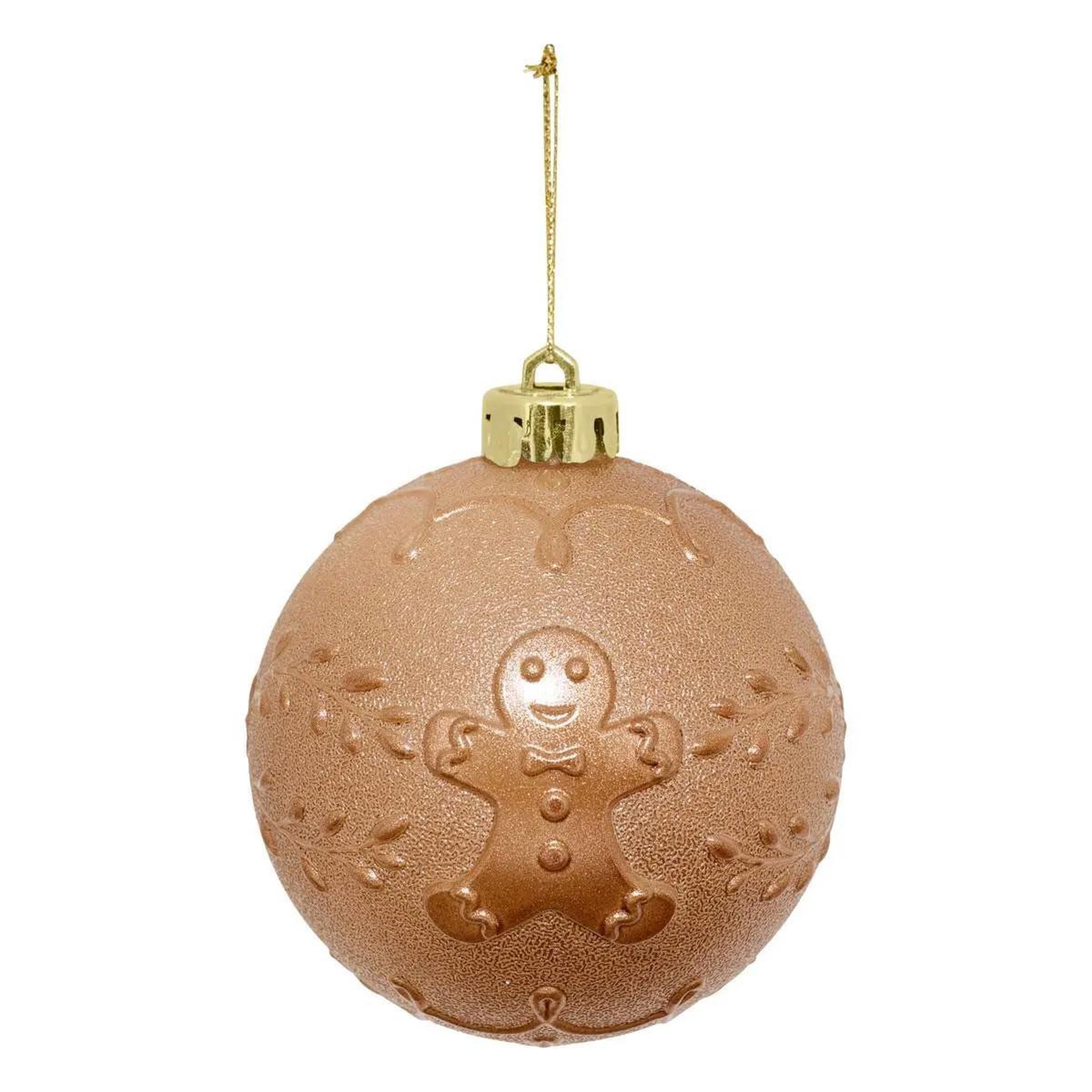 ATMOSPHERA Boule de noël  pain d'épice  8cm marron