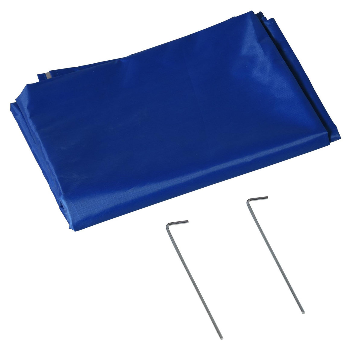OUTSUNNY Parasol de plage Ø 2,2 x 2,2H cm protection UPF 50 + sac transport, sardines et lestage intégrés bleu