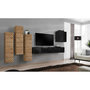 Voir la diapositive 2 : Paris Prix Ensemble Meuble TV  Switch Lamel III  330cm Noir & Naturel