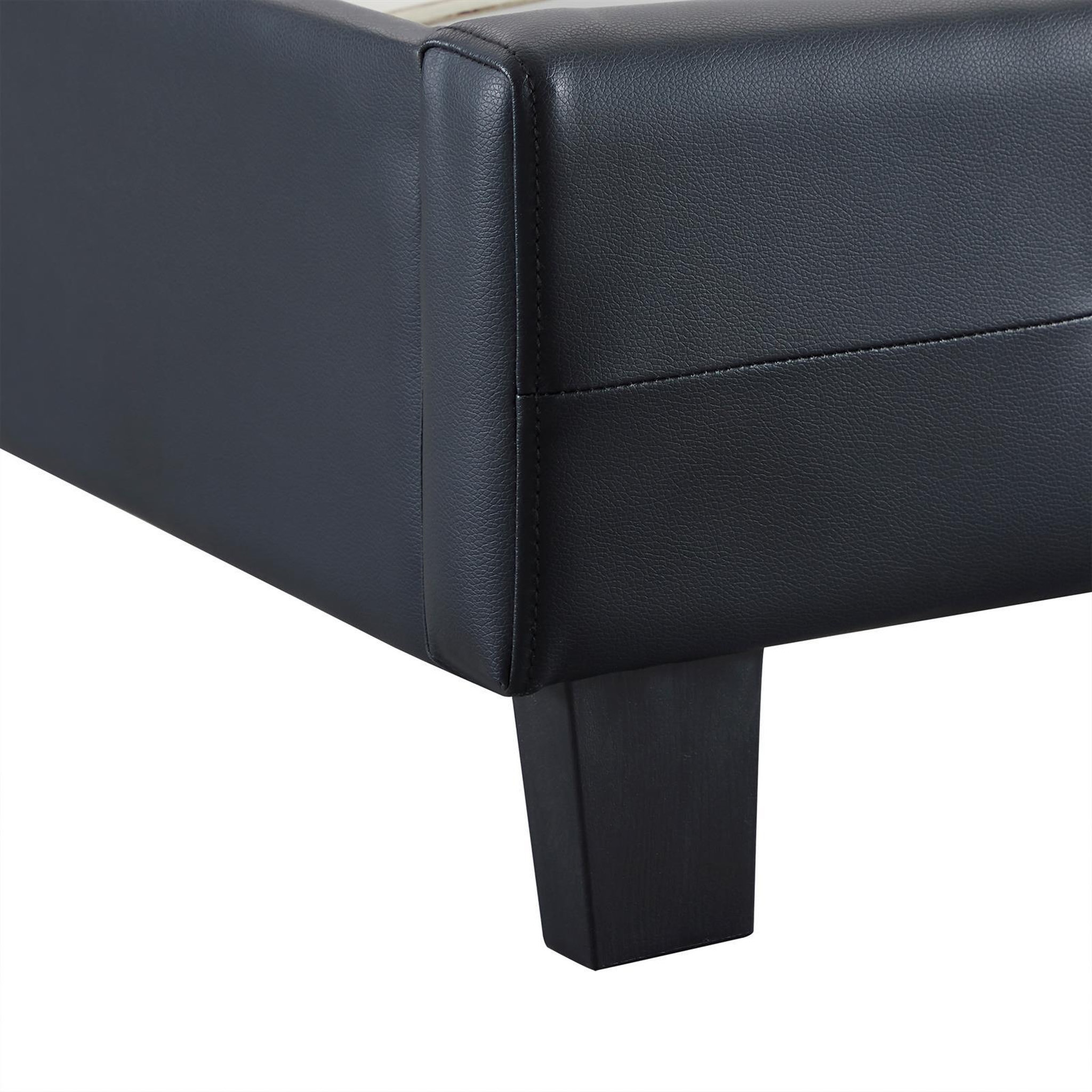 Voir la diapositive 5 : IDIMEX Lit simple REVE, 90 x 190 cm, capitonné avec sommier, revêtement synthétique